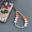 Fashion Color Beaded Heart Phone Chain With Rice Beads