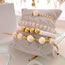 Fashion Set Geometric Clay Gold Bead Beaded Flower Pearl Pentagram Bracelet Set