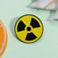 Fashion Yellow Alloy Geometric Biochemical Radiation Logo Round Brooch