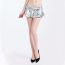 Fashion Silver Bronzing Double Layer Skirt