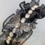 Fashion Black Lace Butterfly Mesh Diamond-studded Butterfly Wide-brimmed Headband