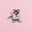 Fashion Mouse Cartoon Lab Rat Metal Brooch
