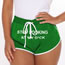 Fashion Green Polyester Monogram Lace-up Shorts