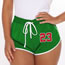 Fashion Red Polyester Digital Print Lace-up Shorts