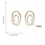 Fashion Silver Alloy Diamond Multilayer Oval Ring Stud Earrings