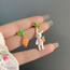 Fashion A Pair Of Ear Clips (triangular Clips) Alloy White Rabbit Carrot Asymmetric Ear Clip Earrings