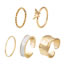 Fashion 7# Alloy Drip Oil Heart Chain Ring Set