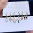 Fashion 5# Brass Diamond Drip Oil Cartoon Earring Set