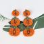 Fashion Orange Bead Braided Pumpkin Drop Earrings