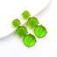 Fashion Green Alloy Geometric Round Resin Earrings