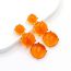 Fashion Orange Alloy Geometric Round Resin Earrings