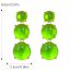 Fashion Green Alloy Geometric Round Resin Earrings