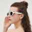 Fashion Black Frame Tea Pc Oval Sunglasses