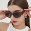 Fashion Blue Frame Black Gray Film Pc Cat Eye Small Frame Sunglasses