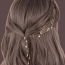 Fashion Silver Metal Star Moon Geometric Hair Chain