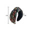 Fashion Embroidered Large Intestine Loop Fabric-print Embroidered Pleated Scrunchie