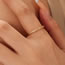 Fashion Gold Titanium Diamond Geometric Ring