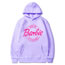 Fashion Pink-2 Polyester Letter Print Hoodie