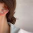 Fashion 34# Zirconia Geometric Earrings Set In Copper