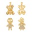 Fashion Golden 2 Copper Pearl Bear Pendant Accessory