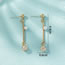 Fashion Gold Alloy Inlaid Zirconia Pearl Earrings