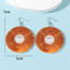 Fashion Silver Resin Record Tape Round Earrings