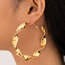 Fashion Gold Water Ripple Irregular Earrings
