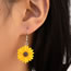 Fashion Silver Imitation Sunflower Earrings