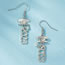 Fashion Silver Alloy Bachelor Hat Number Earrings
