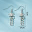Fashion Silver Alloy Bachelor Hat Number Earrings