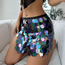 Fashion Hue Color Sequin Tie Skirt