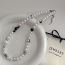 Fashion Contrast Panel Pearl Necklace Pearl Round Bead Panel Necklace
