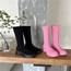 Fashion Black Flyknit Tall Platform Boots