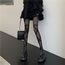 Fashion Black Anti-snag Pantyhose With Cross Straps