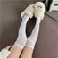 Fashion Khaki Cotton Pleated Stockings