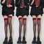 Fashion Black Side Stockings (color Bag) Polyester See-through High Socks