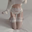 Fashion White Suspenders Socks Lace Suspender Pantyhose