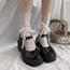 Fashion Black Mesh Lace Bow Knot Binding Pile Socks