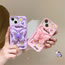 Fashion Pink Flower Butterfly Stand Silicone Flower Butterfly Iphone Case