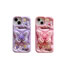 Fashion Purple Flower Butterfly Bracket Silicone Flower Butterfly Iphone Case
