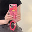 Fashion Shell+bead Chain Tpu Printing Apple Phone Case + Chain