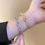 Fashion Bracelet - Silver Alloy Inlaid Zirconium Hollow Geometric Bracelet