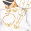 Fashion Necklace + Earrings Titanium Steel Turquoise Pentagram Double Layer Necklace Earrings Set
