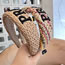 Fashion Color Braided Raffia Letter Headband