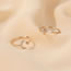 Fashion White K Star Moon Copper And Diamond Star And Moon Open Ring Set