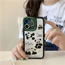 Fashion Cool Mirror Shell Four Little Pandas Tpu Printing Apple Mobile Phone Case