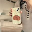 Fashion 2-in-1 Pleated Film Milky Yellow Bottom Pumpkin Illustration Tpu Pumpkin Apple Mobile Phone Case