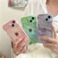 Fashion Pink Edge Sweet Corrugated Smudged Apple Phone Case