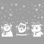 Fashion Snowman Pvc Christmas Printing Static Window Sticker