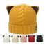 Fashion Red Cat Ears Knitted Beanie